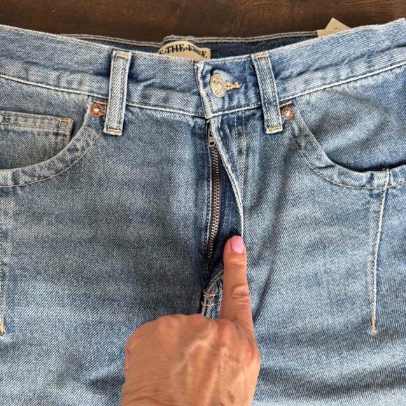 Free People We The Free Ghost Town Denim Shorts 100% Cotton Blue‎ Size 27 - Picture 5 of 14